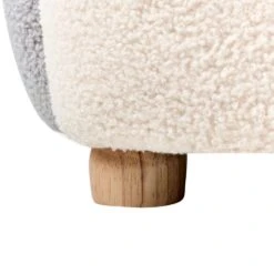 FYN - Kinderfauteuil - Grijs - Bouclé -Leen Bakker Fauteuils 614f136224d14184b3d4d87aa49f4e2b