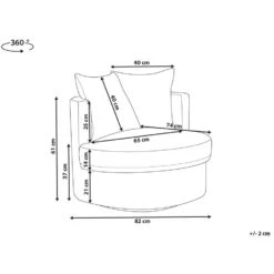 DALBY - Fauteuil - Blauw - Stof -Leen Bakker Fauteuils 635592af8bff4e0e86daf914098cd995