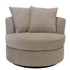 Fauteuil Taupe Stof - Zithoogte 45cm - Thony Luxe -Leen Bakker Fauteuils 6528663340284e679a59029da405760f