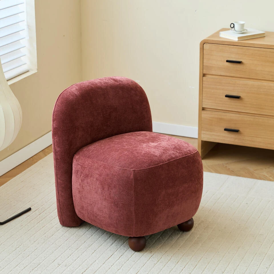 Scandinavische Salonstoel Met Houten Poten En Stof 2 Scandinavische Salonstoel Met Houten Poten En Stof - Afbeelding 2