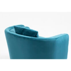 Salonstoel Van Metaal En Eendblauw Fluweel -Leen Bakker Fauteuils 678f616a2c0c477ea4c63334c82d8e00