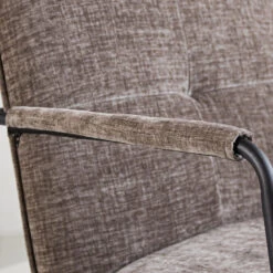 Fauteuil Hailey Grijs Chenille - Stof - Grijs -Leen Bakker Fauteuils 682b80a5e26c4b1c9f51a72e2399c798