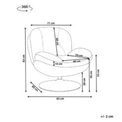 NOLVIK - Fauteuil - Beige - Fluweel -Leen Bakker Fauteuils 68a71a928f2540d795858c1ea0f46775
