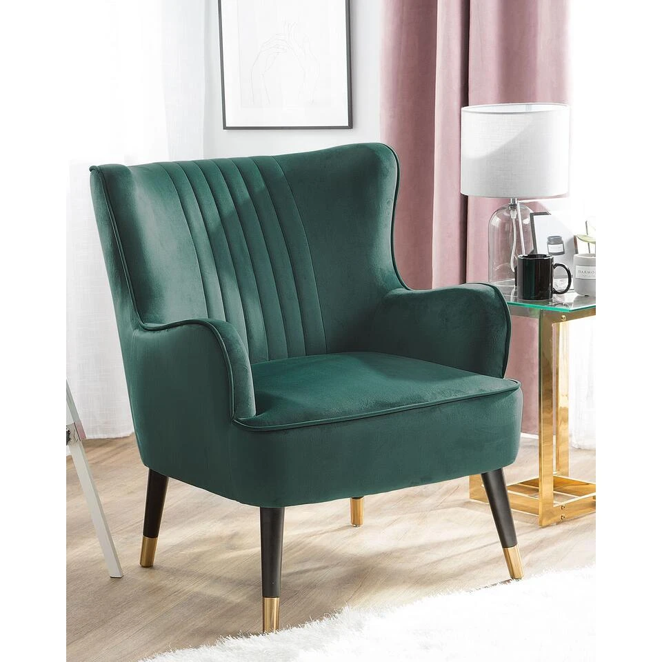 VARBERG - Fauteuil - Groen - Fluweel 2 VARBERG - Fauteuil - Groen - Fluweel - Afbeelding 2