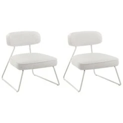 FROVI - Set Van 2 Fauteuils - Gebroken Wit - Polyester 14 FROVI - Set Van 2 Fauteuils - Gebroken Wit - Polyester -Leen Bakker Fauteuils 6df10c8ad2894739954704fdb6eda3d5