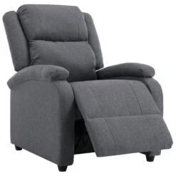 VidaXL Fauteuil Verstelbaar Stof Donkergrijs -Leen Bakker Fauteuils 6f4f00868acb48218a7ef7564a22e9d8