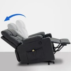 CLP Fauteuil Andover Zwart Frame - Echt Leer - Zwart -Leen Bakker Fauteuils 6f89652eddb447118c2703afaff452ff