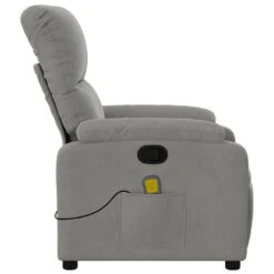 VidaXL - Massagestoel - Grijs - Microvezel -Leen Bakker Fauteuils 6fcce39d71884875bdb2e92aa6a0d199