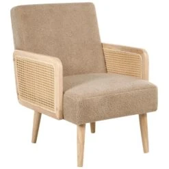 HOJBY - Fauteuil - Zandbeige - Bouclé -Leen Bakker Fauteuils 70eb99f16b5748b1bd27b473cf8100e7
