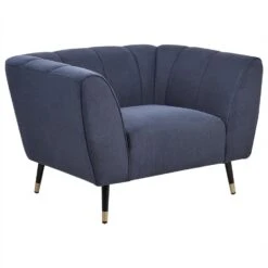 ORSTA - Fauteuil - Donkerblauw - Polyester -Leen Bakker Fauteuils 70f02b28cefa45c98d271e878fd3973b
