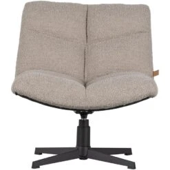WOOOD Vinny Draaifauteuil - Bouclé - Zand - 80x75x75 11 WOOOD Vinny Draaifauteuil - Bouclé - Zand - 80x75x75 -Leen Bakker Fauteuils 71da295aec5f49f0ac763e96c9578b76
