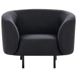 LOEN - Fauteuil - Zwart - Polyester -Leen Bakker Fauteuils 727d82e47c934a66ab247ff6bf920342