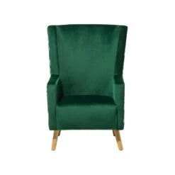 Beliani Oorfauteuil ONEIDA - Groen Fluweel -Leen Bakker Fauteuils 740abbb2633a40859a93a1fb91b17b53