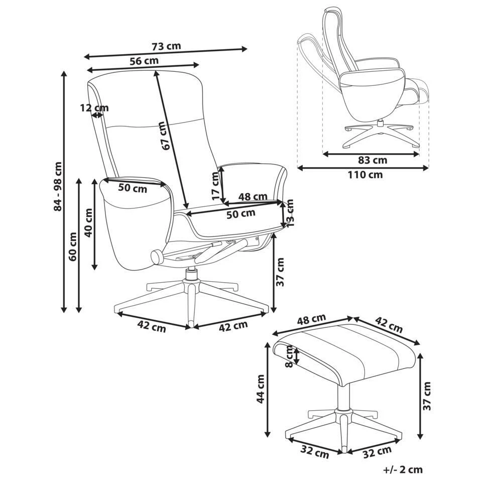 JAPET - Relaxfauteuil Met Voetenbank - Beige - Bouclé 4 JAPET - Relaxfauteuil Met Voetenbank - Beige - Bouclé - Afbeelding 4