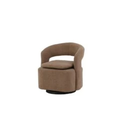 Svea - Teno Draaibare Fauteuil - Boucle - Beige -Leen Bakker Fauteuils 785393ba7eda44438d44102fdff7b3ec