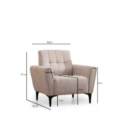 Arabic House Fauteuil Beige Stof - Zithoogte 43cm - 90x95x77cm - Hamlet - Giga 11 Arabic House Fauteuil Beige Stof - Zithoogte 43cm - 90x95x77cm - Hamlet - Giga -Leen Bakker Fauteuils 7a4769251fdf44029366fede6e099310