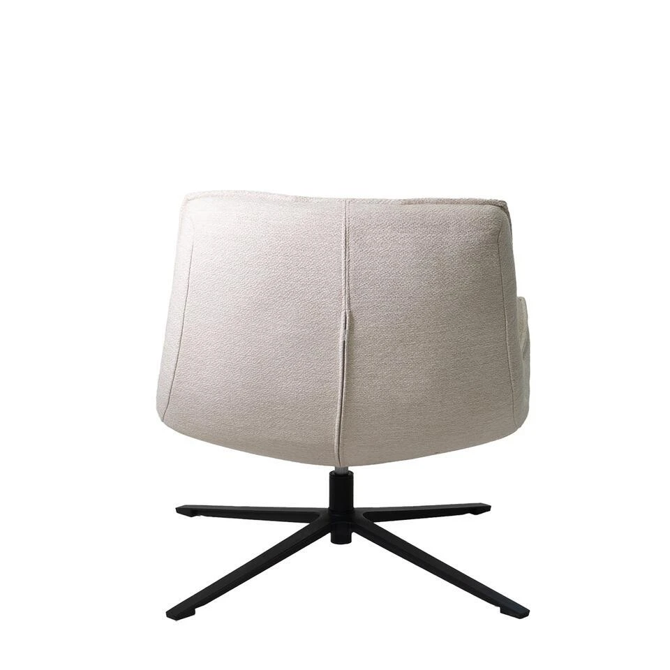 Draaifauteuil Stof/Textiel - Beige - 86x74x84cm - Mattis 4 Draaifauteuil Stof/Textiel - Beige - 86x74x84cm - Mattis - Afbeelding 4