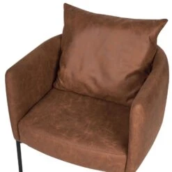 MALMOS - Fauteuil - Bruin - Kunstleer -Leen Bakker Fauteuils 7b93f7624d39407baf5a73f95c53d3eb