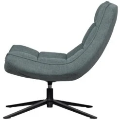 WOOOD Maudi Draaifauteuil - Polyester - Blue Stone - 84x74x86 -Leen Bakker Fauteuils 7ecc3235b85d4319af7345331cf6ca68