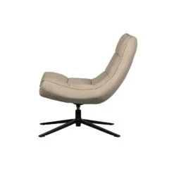 WOOOD Maudi Draaifauteuil - Polyester - Naturel - 84x74x86 -Leen Bakker Fauteuils 7f927b2e5923456db2ddb37c8436c51b