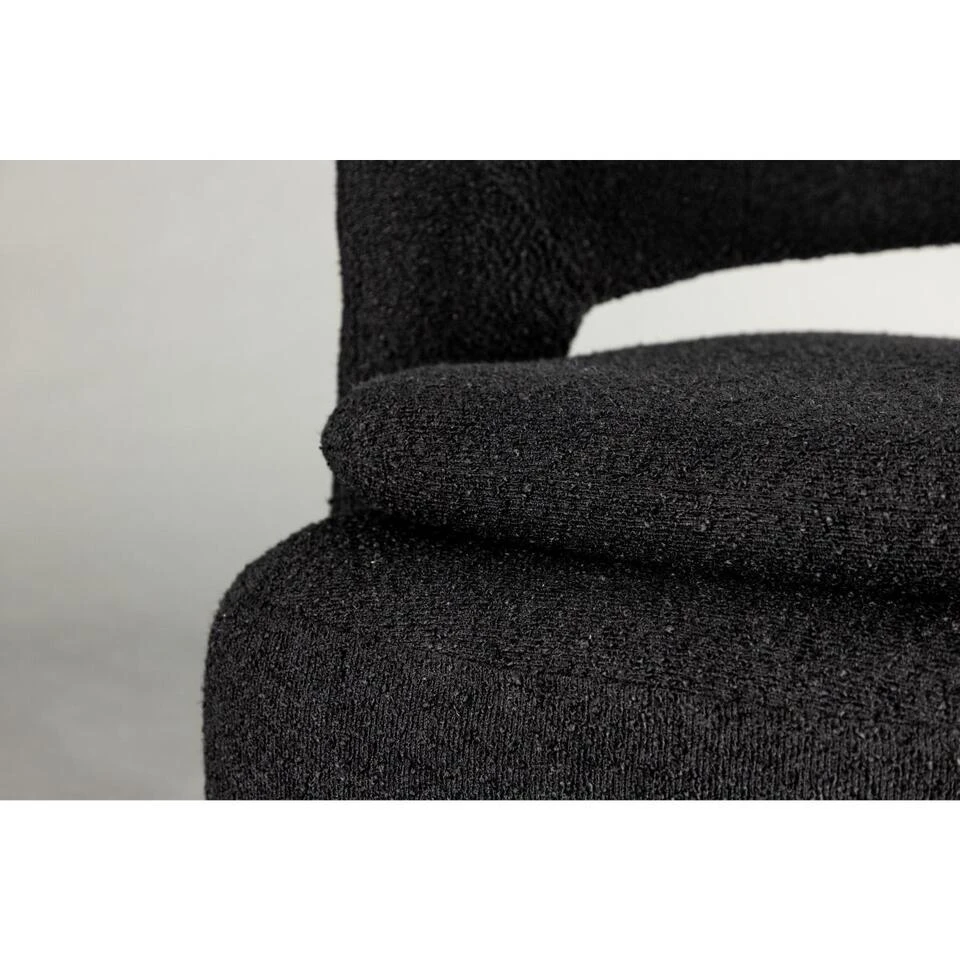 Svea - Teno Draaibare Fauteuil - Boucle - Zwart 4 Svea - Teno Draaibare Fauteuil - Boucle - Zwart - Afbeelding 4