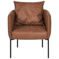MALMOS - Fauteuil - Bruin - Kunstleer -Leen Bakker Fauteuils 7fd6222fbbe2462aab8d9978d529bc26