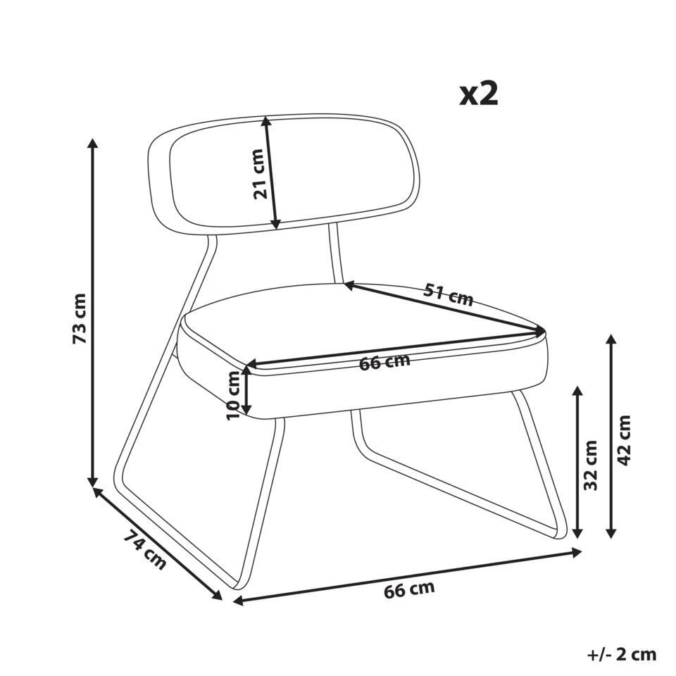 FROVI - Set Van 2 Fauteuils - Gebroken Wit - Polyester 4 FROVI - Set Van 2 Fauteuils - Gebroken Wit - Polyester - Afbeelding 4