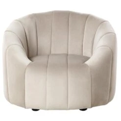 MALUNG - Fauteuil - Beige - Fluweel -Leen Bakker Fauteuils 8045ec31f3dd48ebb0c83aaa418e18f9