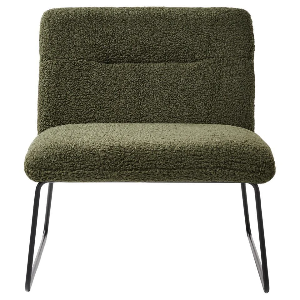 COTULLA - Fauteuil - Donkergroen - Bouclé 6 COTULLA - Fauteuil - Donkergroen - Bouclé - Afbeelding 6