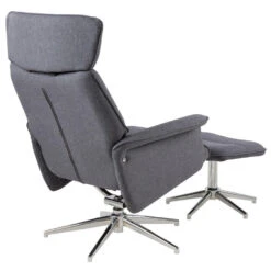 Relaxfauteuil Corsas - Stof - Donkergrijs (incl. Voetenbank) -Leen Bakker Fauteuils 81004318 0104