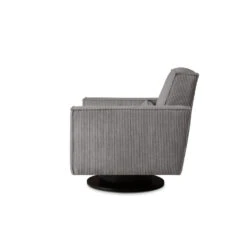 Draaifauteuil Stuttgart Met Armleuning - Ribcord - Antraciet -Leen Bakker Fauteuils 81004593 0301