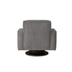 Draaifauteuil Stuttgart Met Armleuning - Ribcord - Antraciet -Leen Bakker Fauteuils 81004593 0900