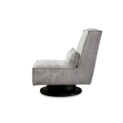 Draaifauteuil Stuttgart - Ribcord - Lichtgrijs -Leen Bakker Fauteuils 81004595 0301