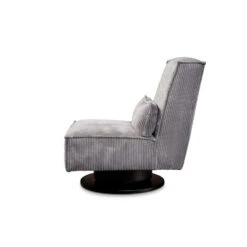 Draaifauteuil Stuttgart - Ribcord - Antraciet -Leen Bakker Fauteuils 81004596 0301