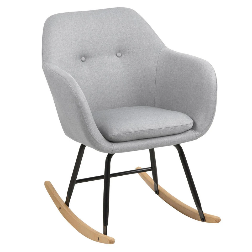 Schommelstoel Anada - Stof - Lichtgrijs 1 Schommelstoel Anada - Stof - Lichtgrijs