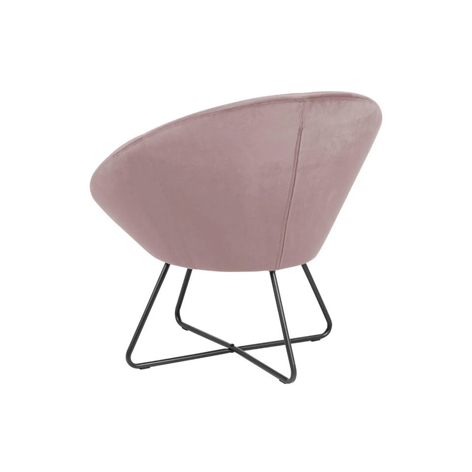 Fauteuil Forli - Fluweel - Roze 2 Fauteuil Forli - Fluweel - Roze - Afbeelding 2