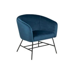 Fauteuil Belfast - Fluweel - Navy Blauw 5 Fauteuil Belfast - Fluweel - Navy Blauw -Leen Bakker Fauteuils 81020416 0700