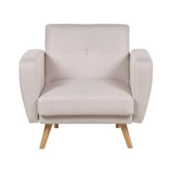 FLORLI - Fauteuil - Beige - Polyester -Leen Bakker Fauteuils 8116f67348e244cd85ad5f41809719cd