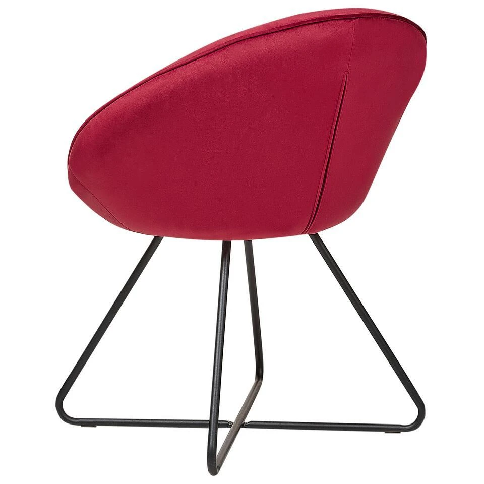 FLOBY II - Fauteuil - Rood - Fluweel 6 FLOBY II - Fauteuil - Rood - Fluweel - Afbeelding 6