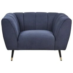 ORSTA - Fauteuil - Donkerblauw - Polyester -Leen Bakker Fauteuils 81961f7cbb4649d893e022c8791ecb74