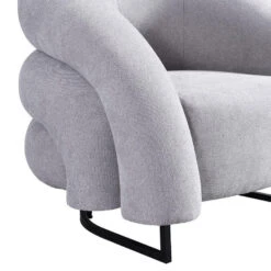 Merkloos HOME DELUXE Fauteuil MACA Fluweel Stof Grijs - 95 X 73 X 88 Cm -Leen Bakker Fauteuils 823e88b5a7fa457a80f1882e3896def8