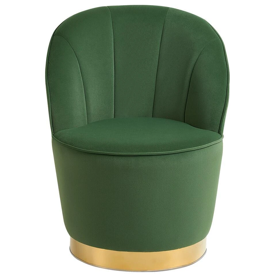ALBY - Fauteuil - Groen - Fluweel 5 ALBY - Fauteuil - Groen - Fluweel - Afbeelding 5