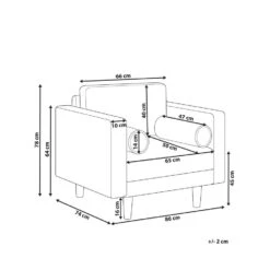 NURMO - Fauteuil - Beige - Polyester -Leen Bakker Fauteuils 835eb70c2edb4ec98cca7a0aa2f1b844
