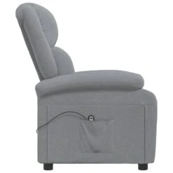 VidaXL Fauteuil Elektrisch Verstelbaar Stof Lichtgrijs 71x90.5x96 Cm -Leen Bakker Fauteuils 84620681503e45f6a5045fd65d3f492b