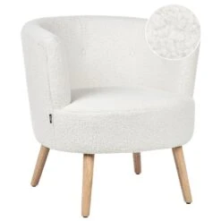 ODENZEN - Fauteuil - Wit - Bouclé -Leen Bakker Fauteuils 854741b7857848ca917d958b4e84b09e
