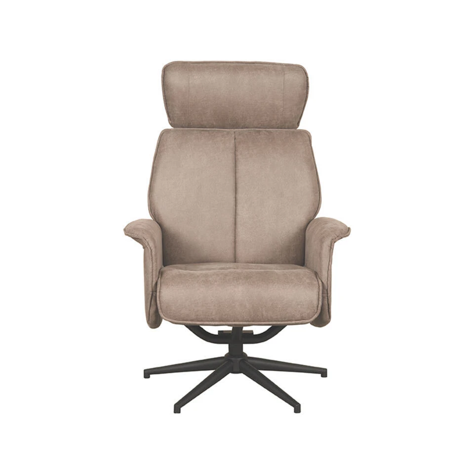 LABEL51 Fauteuil Verdal - Taupe - Micro Suede - 79x77x109 Cm 3 LABEL51 Fauteuil Verdal - Taupe - Micro Suede - 79x77x109 Cm - Afbeelding 3
