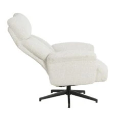 Relaxfauteuil Off-White Stof - 76x80x95cm - Draaibaar - Jonas 11 Relaxfauteuil Off-White Stof - 76x80x95cm - Draaibaar - Jonas -Leen Bakker Fauteuils 859141a6c13344f79cd8654320048820