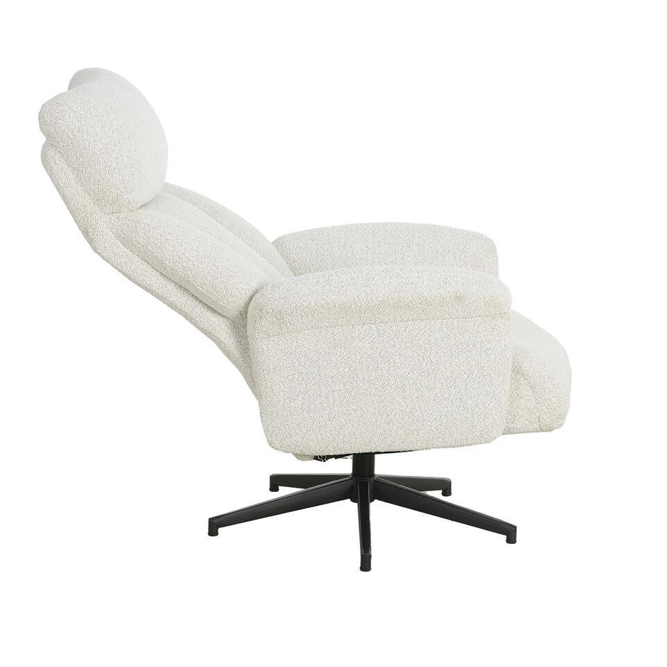 Relaxfauteuil Off-White Stof - 76x80x95cm - Draaibaar - Jonas 5 Relaxfauteuil Off-White Stof - 76x80x95cm - Draaibaar - Jonas - Afbeelding 5