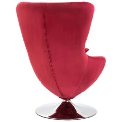 VidaXL Draaistoel Eivormig Met Kussen Fluweel Rood 7 VidaXL Draaistoel Eivormig Met Kussen Fluweel Rood -Leen Bakker Fauteuils 8747cff612e545abbc52dab0fbbab2ce