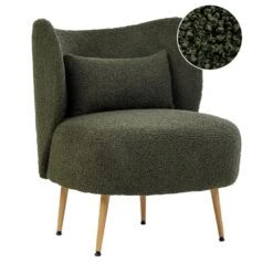 OTSBY II - Fauteuil - Donkergroen - Bouclé -Leen Bakker Fauteuils 877c23ff84164cfe83defef36568e2bc
